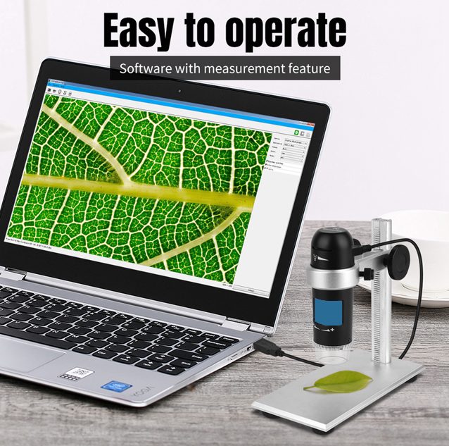 UB-DM023B connected to a laptop running the measurement software