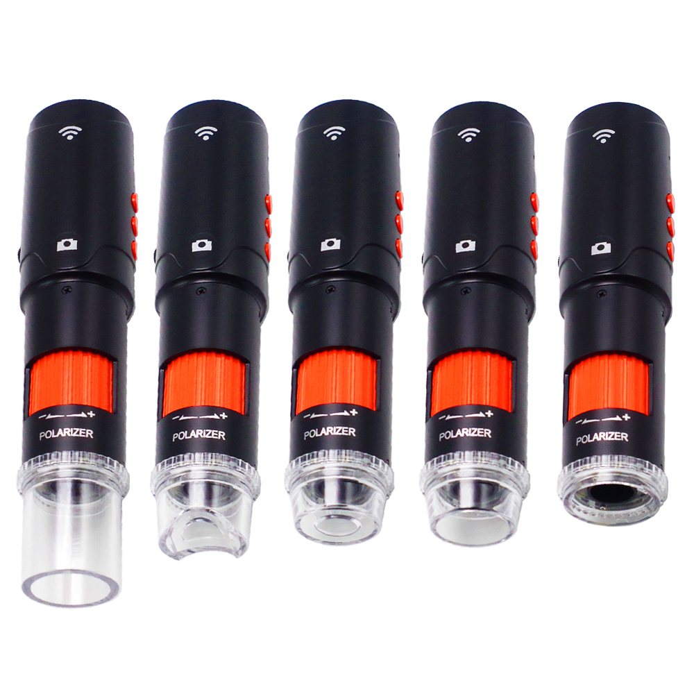 The DM023A nozzle family — grip, twist counterclockwise to remove, snap to attach